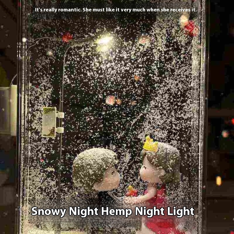 Magic Snowy Landscape Night Lights Small Street Light Snowy Flowing Night DIY Christmas Lights Christmas Desktop Decor Handmade - Bellarte Enchanté Magic Snowy Landscape Night Lights Small Street Light Snowy Flowing Night DIY Christmas Lights Christmas Desktop Decor Handmade